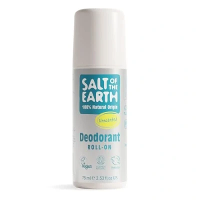 Abbildung von Salt of the Earth Deodorant Roll On von Earth, ohne Duft, vegan, langanhaltender Schutz, Leaping Bunny genehmigt, hergestellt in Großbritannien, 75 ml