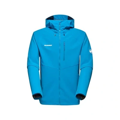 Abbildung von Mammut Ultimate Comfort SO Hooded Softshelljacke, Herren, Größe: Large, Glacier blue
