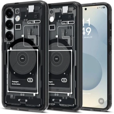 Abbildung von Spigen Ultra Hybrid MagFit Hülle für Samsung Galaxy S25, Kompatibel mit MagSafe ZeroOne Black