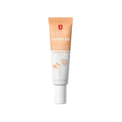 Abbildung von Erborian Super BB Getönte Tagescreme, pflegt das Gesicht und hilft gegen Unreinheiten Koreanische Gesichtspflege mit Ginseng Niacinamid Pflegende Creme, hohe Deckkraft Karamell 15 ml