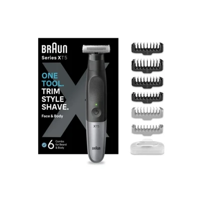 Abbildung von Braun Elektrische Rasierer Series X XT5200 FACE + BODY BLA HaarentfernungsZubehör, Herren, Größe: One Size, Black spc grey
