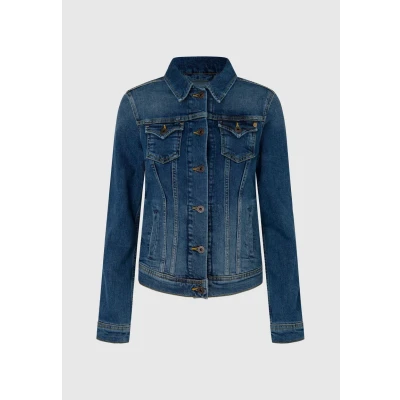 Abbildung von Pepe Jeans Thrift Jeansjacke, Damen, Größe: Small, Denim