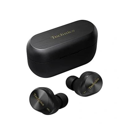Abbildung von Technics EAH AZ80E K kabellose Ohrhörer mit Noise Cancelling, Multipoint Bluetooth 3 Geräte, bequemer In Ear Ohrhörer, Kabelloses Laden, Schwarz