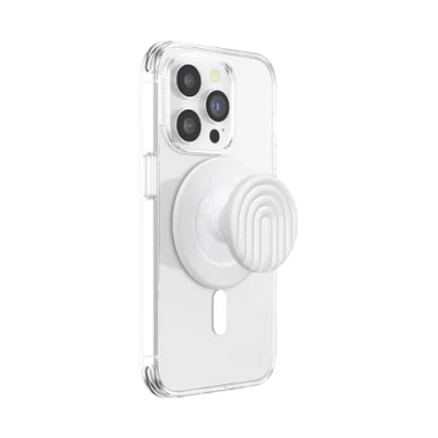 Abbildung von PopSockets: PopGrip Round für MagSafe Inklusive Adapterring Ausziehbarer Sockel und Griff mit einem Austauschbarem Top Smartphones Hüllen PopOut Curves Coconut Creme