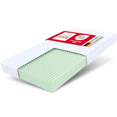 Abbildung von FDM Matratze 140x200 cm Härtegrad H3 Höhe 12 Kindermatratze Doppelseitige Schaumstoffmatratze Polyurethanschaum Hypoallergenem Waschbarem Premium Bezug Oeko Tex PICCHI