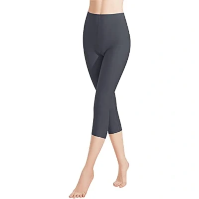 Abbildung von Libella 1er Pack Damen Leggings 3/4 Hose aus Baumwolle Capri mit Hohe Taille bunt Slim Fit Fitnesshose Mehrfarbig 4161 Grau 3XL