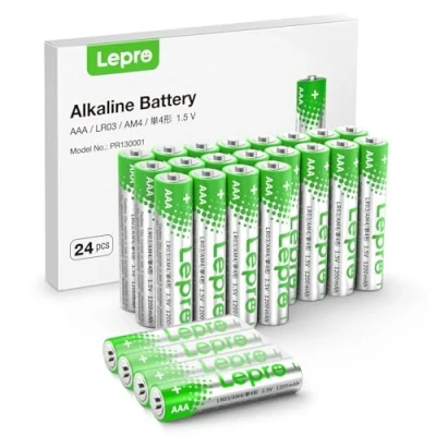 Abbildung von Lepro AAA Batterien, 24 Stück, Alkaline Batterie mit 1.5V Langlebig, Leistungsstark &amp; Auslaufsicher, Ideal für Fernbedienungen, Spielzeug, Uhren, Taschenlampe UVM