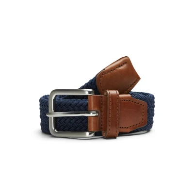 Abbildung von Jack &amp; Jones Jacspring BELT Flechtgürtel, Herren, Größe: 90, Navy