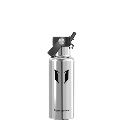 Abbildung von Super Sparrow Trinkflasche Edelstahl Ultraleicht Thermobecher 500ml Standardmund Stroh Deckel BPA Frei Thermoskanne, Thermosflasche für Sport, Travel, Schule, Outdoor