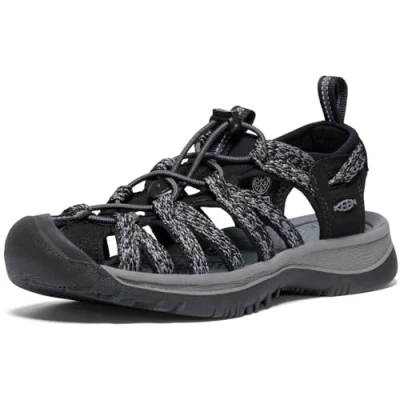 Abbildung von KEEN Damen Whisper Sandalen, Black Steel Grey, 38.5 EU