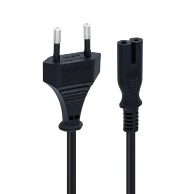 Abbildung von Mcbazel 1.5m schwarzes Netzkabel, Euro Stecker C7 2 poliges Netzkabel für PS5 / PS4 PS3 Xbox Serie X/S Schwarz