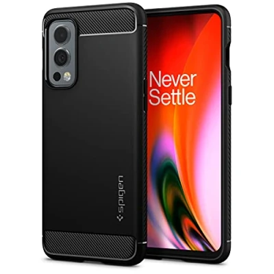 Abbildung von Spigen Rugged Armor Hülle Kompatibel mit OnePlus Nord 2 Matte Black
