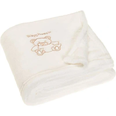 Abbildung von Playshoes Unisex Baby Fleece Decke Bär 301700, 2 Natur, 75 x 100 cm/29.5 Inch 39.4