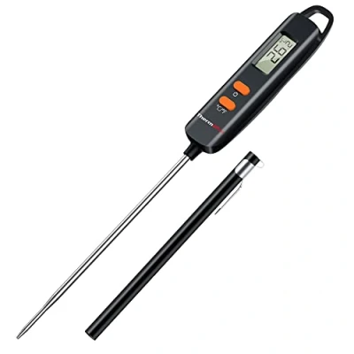 Abbildung von ThermoPro Fleischthermometer Digital Thermometer Kochen mit Schutzhülle Bratenthermometer Küchenthermometer Langer Batterielaufzeit Grillthermometer für Braten Baken Baby Ernährung TP516