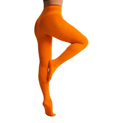 Abbildung von Frola Nur die Damen Strumpfhose 80 Den Blickdicht Microfaser Weich Damenstrumpfhose (L XL, Orange)