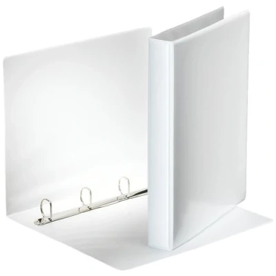 Abbildung von Esselte 49702 Ringbuch Präsentation, mit Taschen, A4, PP, 4 Ringe, 25 mm, weiss