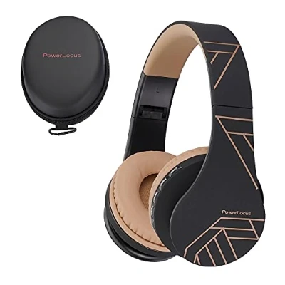 Abbildung von PowerLocus P1 Bluetooth Kopfhörer Kabellos, Wireless 5.0 Over Ear, Ear mit mikrofon, Verbesserte Stereo Bass Sound, Faltbare für iPhone,Android,PC,iPad,TV