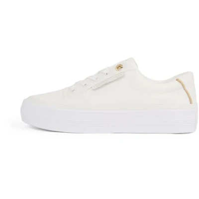 Abbildung von Tommy Hilfiger Essential VULC Sneaker low, Damen, Größe: 36, Ecru Schuhe