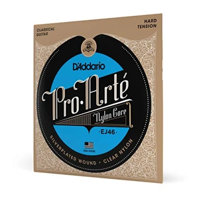 Abbildung von D&#039;Addario Gitarrensaiten Pro Arte Saiten Konzertgitarre EJ46 Nylonsaiten Classical Nylon Guitar Strings Hard Tension, 1 Pack