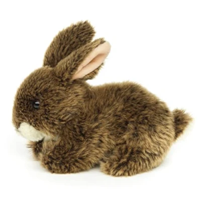 Abbildung von Uni Toys Hase, liegend (braun) 18 cm (Länge) Plüsch Kaninchen Plüschtier, Kuscheltier