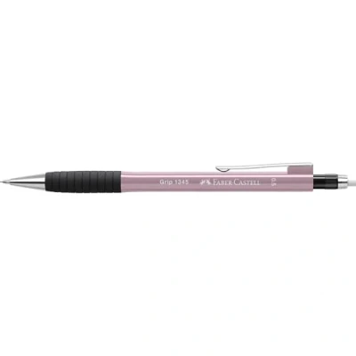 Abbildung von FABER CASTELL 134527 Druckbleistift GRIP 1345 rose shadows, Härtegrad B, Minenstärke 0.5 mm, mit integriertem Radiergummi, 1 Stück