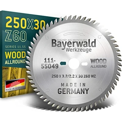 Abbildung von Bayerwald HM Kreissägeblatt Ø 250 mm x 30 60 Z (Für Weichholz, Hartholz etc.)