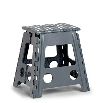 Abbildung von Zeller 13037 Premium Klapphocker faltbar, Kunststoff, anthrazit, TÜV geprüft, belastbar bis 150 kg, ca. 38,5 x 31,5 39 cm