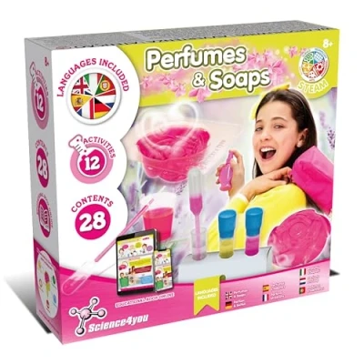 Abbildung von Science4you Parfüms und Seifen Parfüm Seife Selber Machen für Kinder, Experimentierkasten Chemiebaukasten + 12 Experimente Kinder ab 8, Geschenk Mädchen Jungen 7 8 9+ Jahre