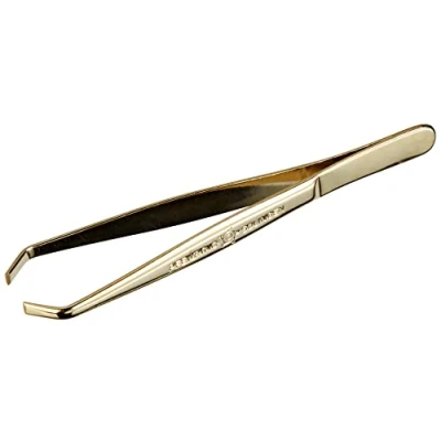 Abbildung von Pfeilring Pinzette vergoldet, gekröpft, 9 cm, 1er Pack