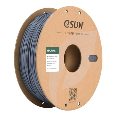 Abbildung von eSUN PLA+ Filament 1.75mm, PLA+HS Hochgeschwindigkeitsdruck 3D Drucker Maßgenauigkeit +/ 0.03mm, 1KG Spule (2.2 LBS) Speedy PLA Plus für High Speed Drucker,Grau