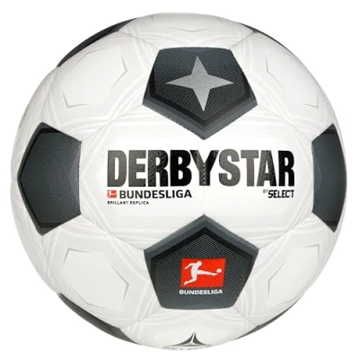 Abbildung von DERBYSTAR Unisex Erwachsene Bundesliga Brillant Replica Classic v23 Fußball, schwarz Weiss, 5