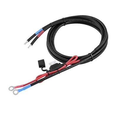 Abbildung von enjoysolar 6mm² Batteriekabel Solarladeregler und Batterie mit Sicherung M8 Ringösen (25A M8)
