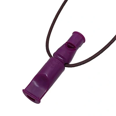 Abbildung von ACME Doppeltonpfeife No. 640/641 mit GRATIS Pfeifenband aus Leder (90 mm (No. 640), Purple/Lila)