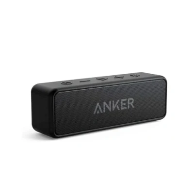 Abbildung von Anker SoundCore 2 Bluetooth Lautsprecher, Enormer mit Dualen Bass Treibern, 24h Akku, Verbesserter IPX7 Wasserschutz, Kabelloser, für iPhone, galaxy usw.(Schwarz)