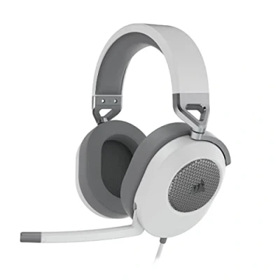 Abbildung von CORSAIR HS65 Surround Multiplattform Kabelgebundenes Gaming Headset Dolby 7.1 Sound SonarWorks SoundID iCUE Kompatibel PC, Mac, PS5, PS4, Xbox, Nintendo Switch, Mobile Weiß