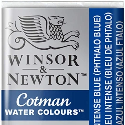 Abbildung von Winsor &amp; Newton 0301327 Cotman Aquarellfarbe mit guter Transparenz, hervorragender Tönungsstärke und guten Maleigenschaften, Wasserfarbe im 1/2 Napf Intensivblau
