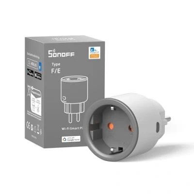 Abbildung von SONOFF S60TPF Smart Wlan Steckdose 16A 4000W, Stecker mit Strommessung, Überlastschutz, Sprachsteuerung, Kompatibel Alexa/Google Home (2.4G WiFi)