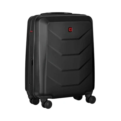 Abbildung von WENGER Prymo Carry On Hartschalenkoffer, Handgepäck, Trolley, 36 (43) l, Sicherheitsschloss, Damen Herren, Reisen Urlaub, Schwarz, 612536