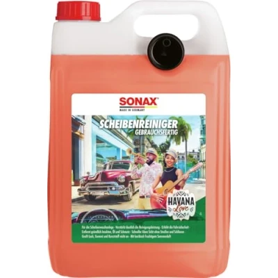Abbildung von SONAX ScheibenReiniger gebrauchsfertig Havana Love (5 Liter) für die Scheiben und Scheinwerferwaschanlage im Sommer Art Nr. 03935000