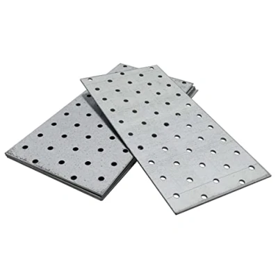 Abbildung von OMIDEAS 5 x Lochplatten (200 100 2) Flachverbinder Holzverbinder Verbindungsplatte Verbinder, Silber Verzinkt