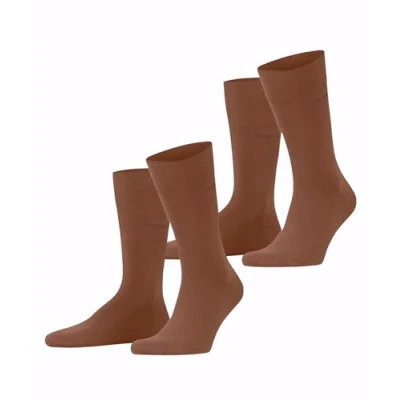 Abbildung von ESPRIT Herren Socken Basic Uni 2 Pack M SO Baumwolle einfarbig Paar, Braun (Rosewood 5225), 39 42