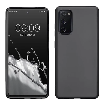 Abbildung von kwmobile Case kompatibel mit Samsung Galaxy S20 FE Hülle Schutzhülle aus Silikon metallisch schimmernd Handyhülle Metallic Grau