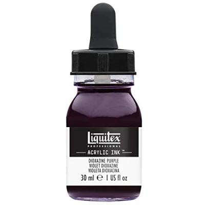 Abbildung von Liquitex 4260186 flüssige Professional Acrylfarben Ink, Tusche, 30 ml, hochpigmentierte Airbrushfarbe, dioxazinpurpur