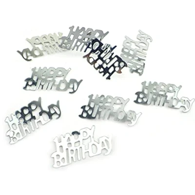 Abbildung von Sepkina Happy Birthday Geburtstag Tischdeko Streudeko Konfetti (Happy Silber, 200)