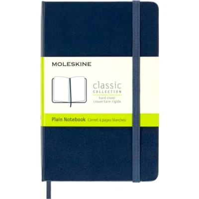 Abbildung von Moleskine Klassisches Blanko Notizbuch Hardcover mit Elastischem Verschlussband Farbe Saphirblau Größe Pocket 9 x 14 cm 208 Seiten