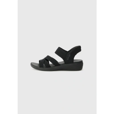 Abbildung von Skechers ARYA Keilsandalette, Damen, Größe: 39, Black knit Schuhe