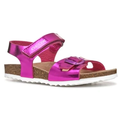 Abbildung von Geox Adriel GIRL Riemensandalette für Kinder, Größe: 27, Fuchsia Schuhe
