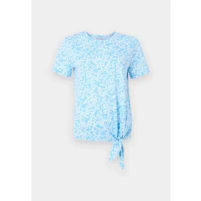 Abbildung von TOM Tailor Denim KNOT Tshirt print, Damen, Größe: XS, Light blue