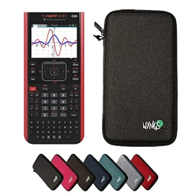 Abbildung von TI Nspire CX II T CAS inklusive Schutztasche von WYNGS in Dunkelgrau Basic Set