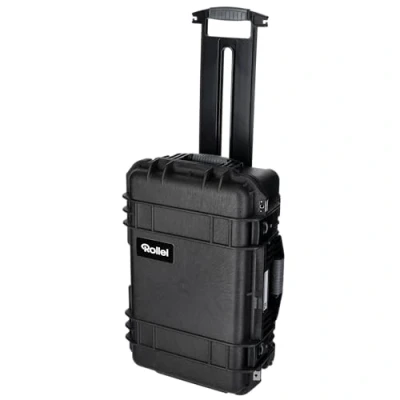 Abbildung von Rollei Hard Case 5737 Trolley Extrem robuster, bruchsicherer &amp; wasserdichter Koffer mit Flexibler Schaumstoff Ausstattung, komfortablem Transport, automatischer Druckregulation Diebstahlschutz